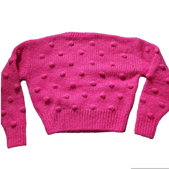 & Other Stories Hot Pink Alpaca Wool Sweater XS – Chunky Bobble Knit, NEW - Picture 4 of 7